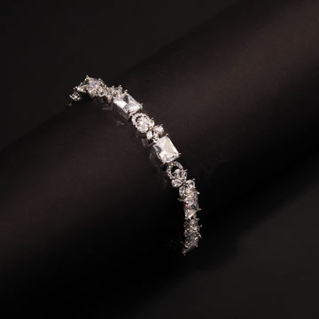 Silver Coated White Colour Bracelet - Adjustable for all size