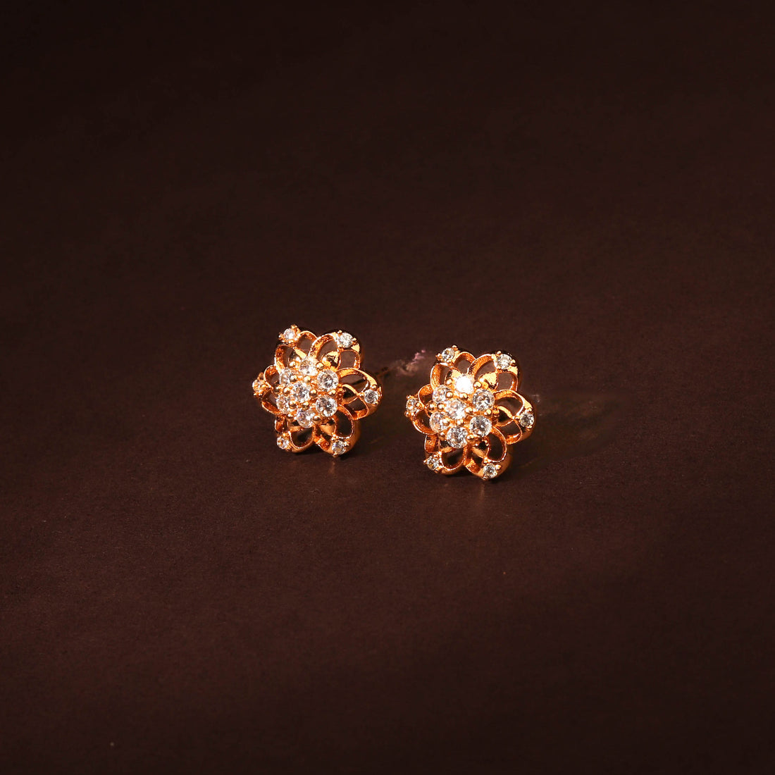 Absolute Gorgeous Floral Inspired CZ Studded Earring For Women