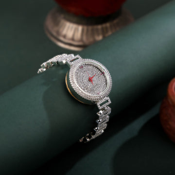 Macro Style Luxury Women Watch With Cubic Zirconia Elegance