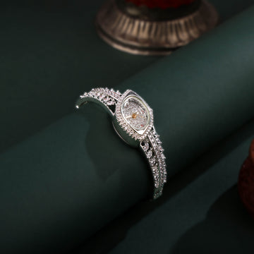 Sparkling Radiance Cubic Zirconia Elegance with Luxury Women Watch