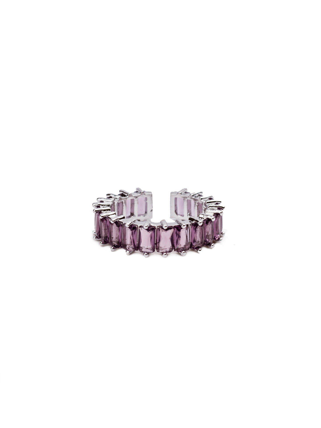 Voguish Amethyst Zircon Stones Ring For Women - Free Size